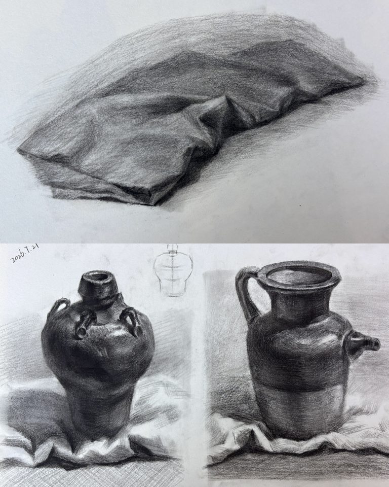 素描静物·陶罐组合